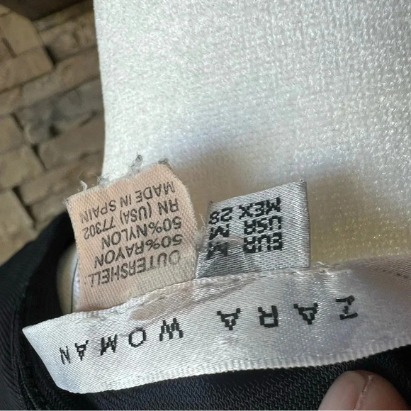 Zara Women Wrap Dress Cap Sleeve Black Size M - Picture 7 of 13